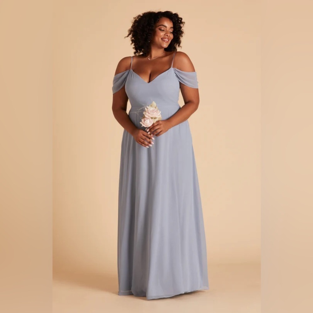 Birdy Grey Light Blue Off-Shoulder Wedding Dress